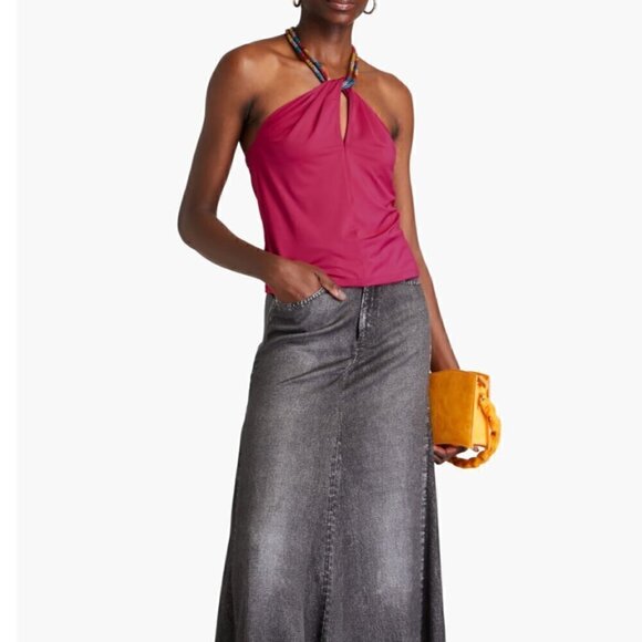 #24 NWT Veronica Beard Akeeva Top in Fuchsia - Picture 1 of 7